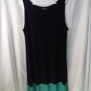 RN Studio Dress Women XL Sleeveless Soft Stretch Black Green